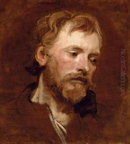 A bearded man, a study Oil Painting by Sir Anthony Van Dyck