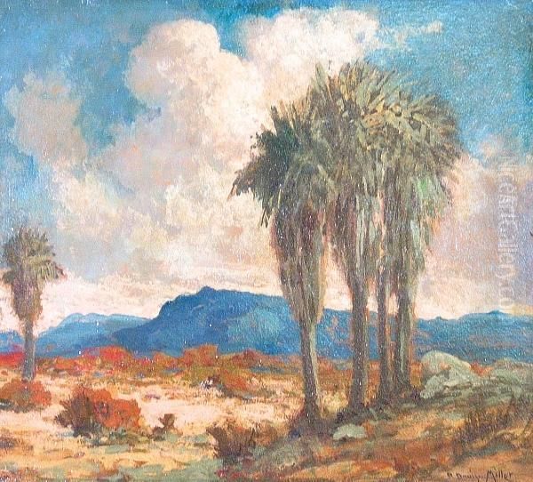 Desert Palms Oil Painting by Ralph Davidson Miller