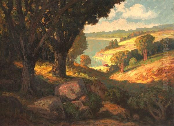 Expansive California Landscape Oil Painting by Ralph Davidson Miller