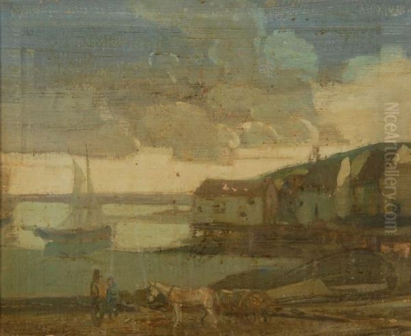 Provincetown Coast. Signed Lower Right Miller Oil Painting by Richard Emile Miller