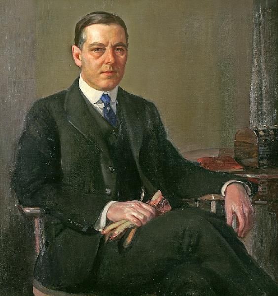 Portrait Of William Dean Oil Painting by Richard Emile Miller