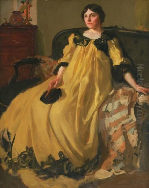 La Robe Jaune Oil Painting by Richard Emile Miller