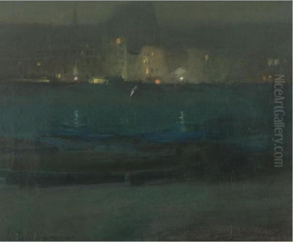 Nocturne Oil Painting by Richard Emile Miller