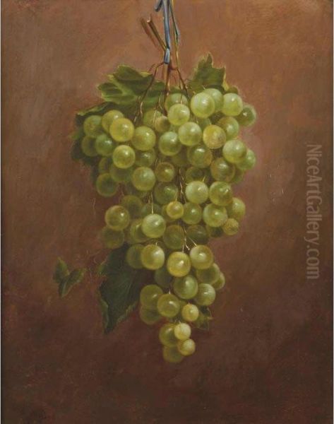 Still Life With Grapes Oil Painting by William Rickarby Miller