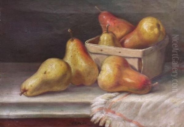 Still Life With Pears Oil Painting by William Rickarby Miller