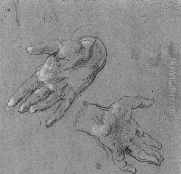 A.Studies of two hands Oil Painting by Sir Anthony Van Dyck