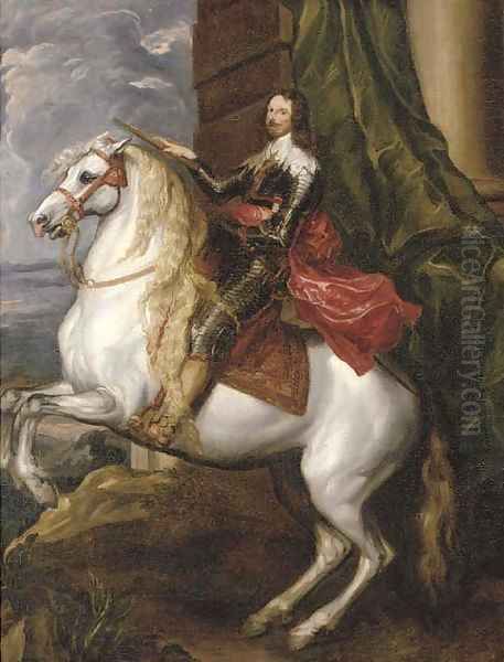 Charles I on horseback Oil Painting by Sir Anthony Van Dyck