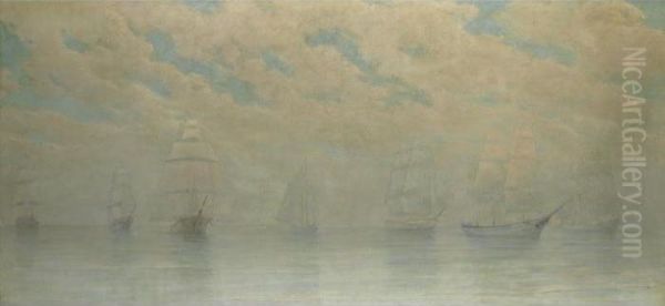 Entering Harbor' Oil Painting by Francis Davis Millet