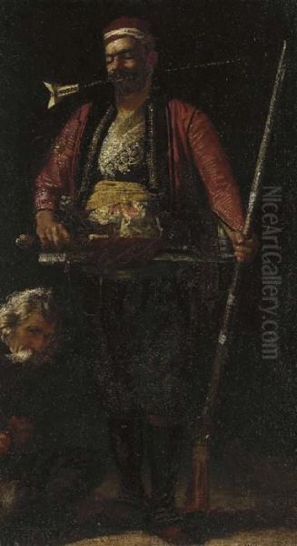 A Turkish Warrior Oil Painting by Francis Davis Millet