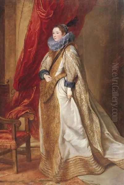 Paola Adorno Marchesa Di Brignole Sale 1627 Oil Painting by Sir Anthony Van Dyck