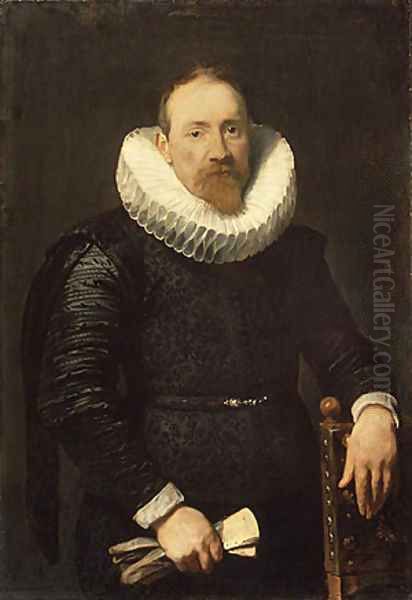 Portrait of a Man ca 1618 Oil Painting by Sir Anthony Van Dyck