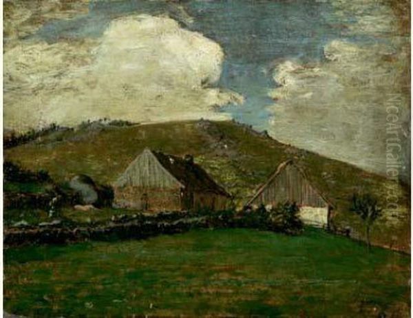 La Ferme Oil Painting by Jean-Francois Millet