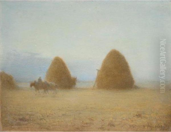 Meules De Foin Oil Painting by Jean-Francois Millet