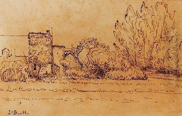 La Vieille Chaumiere Oil Painting by Jean-Francois Millet