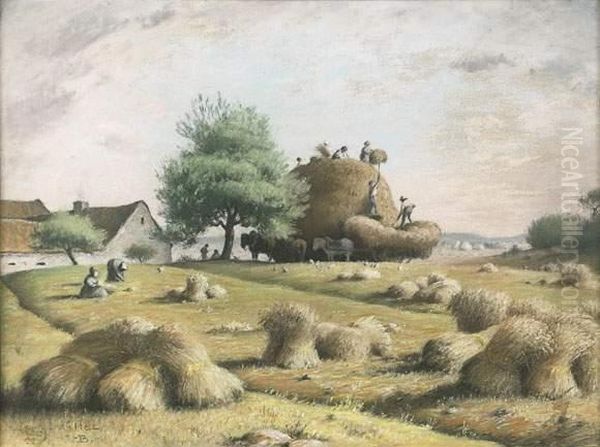 Le Ramassage Des Foins Oil Painting by Jean-Francois Millet