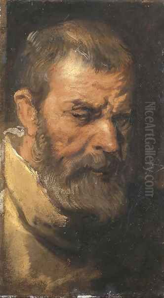 The head of a saint a sketch Oil Painting by Sir Anthony Van Dyck