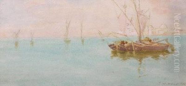 The Venetian Lagoon Oil Painting by James W. Milliken