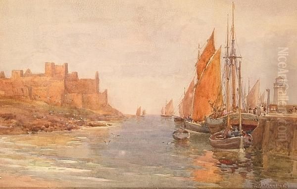 Peel Castle Oil Painting by James W. Milliken