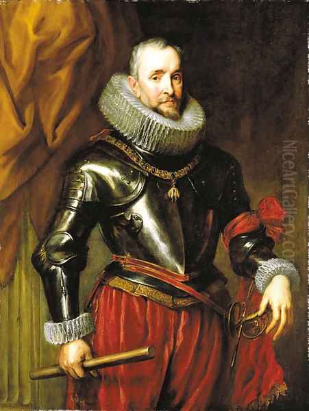 Portrait of Marchese Ambrogio Spinola (1569-1630) Oil Painting by Sir Anthony Van Dyck