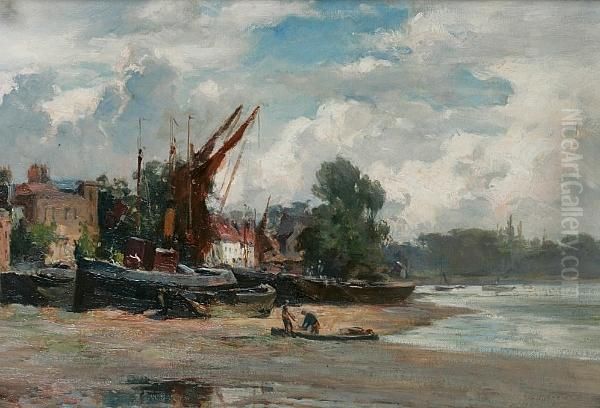 On The Thames Oil Painting by Joseph Milner