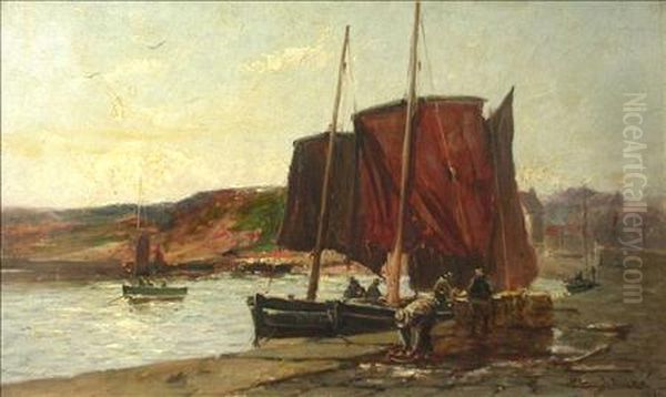 Boats At Home Oil Painting by Joseph Milner