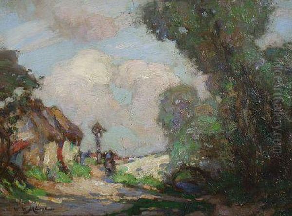 The Sun-dappled Path Oil Painting by William Watt Milne