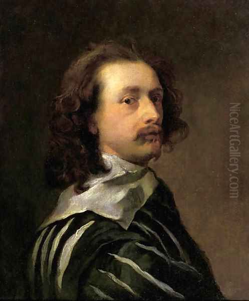 Portrait of the artist, bust length in profile to the right Oil Painting by Sir Anthony Van Dyck