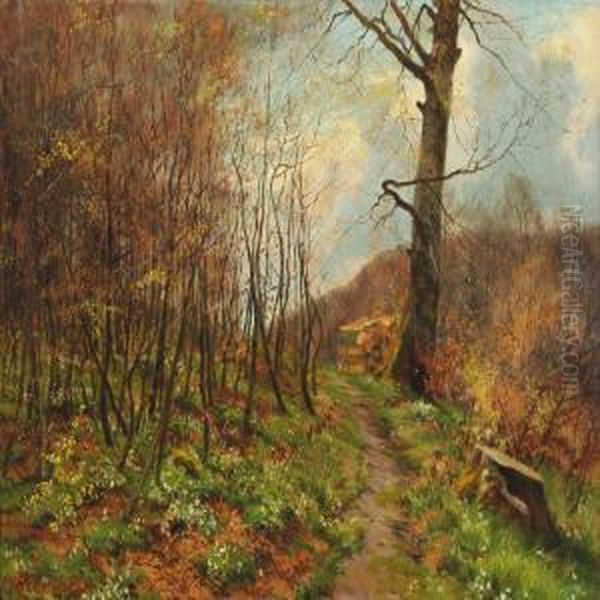 Spring Forest Oil Painting by Carl Milton Jensen