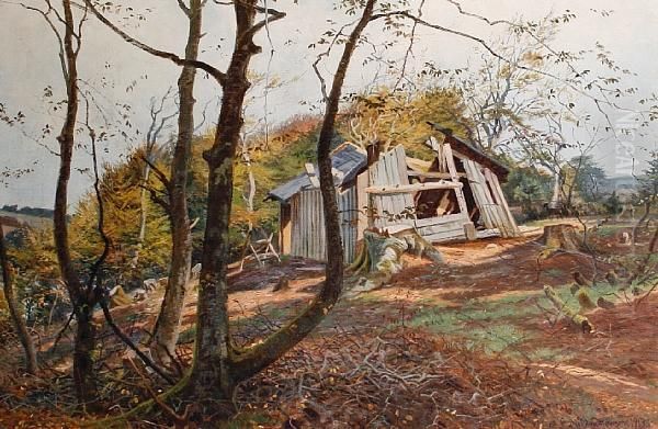 The Broken Hut Oil Painting by Carl Milton Jensen