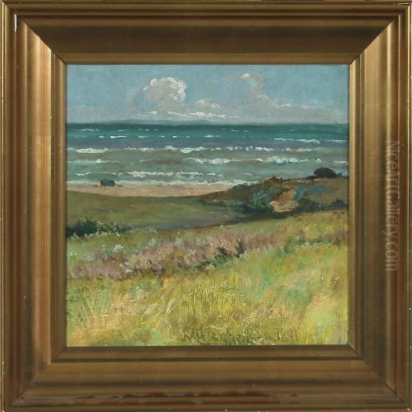 Beach Scenery Oil Painting by Carl Milton Jensen