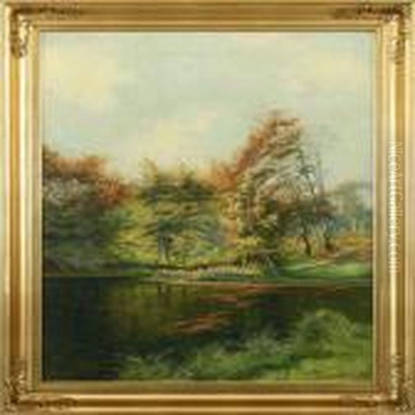 Autumn Scenery Oil Painting by Carl Milton Jensen