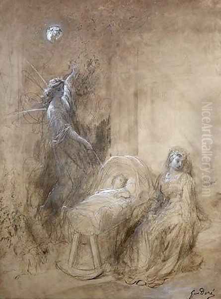 Queen Mab Oil Painting by Gustave Dore