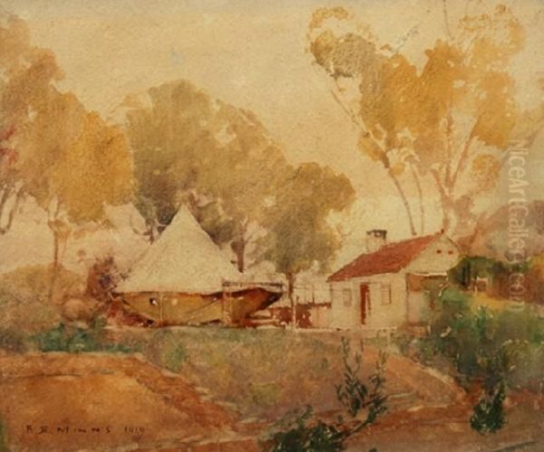 Farmhouse In Provence Oil Painting by Benjamin Edwin Minns