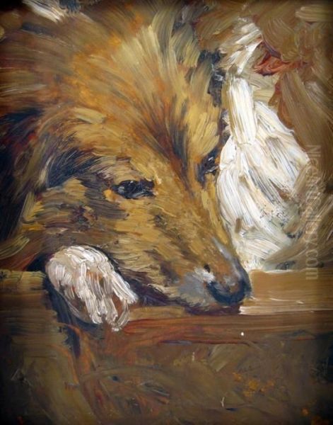 Portrait Of Pet Oil Painting by Robert Crannell Minor