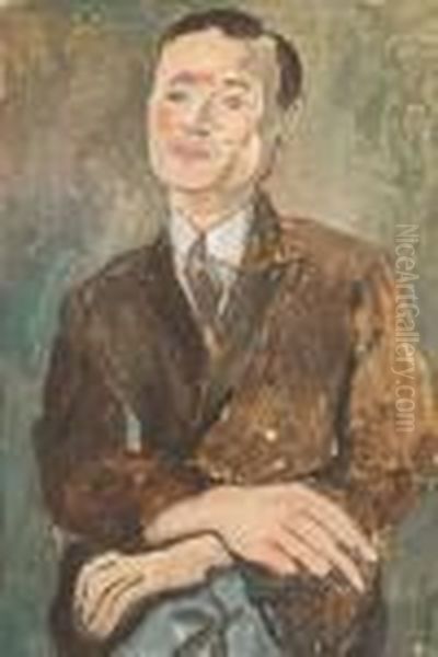 Portrait D'homme Oil Painting by Abraham Mintchine