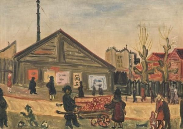 Le Marchand De Fruits Oil Painting by Abraham Mintchine