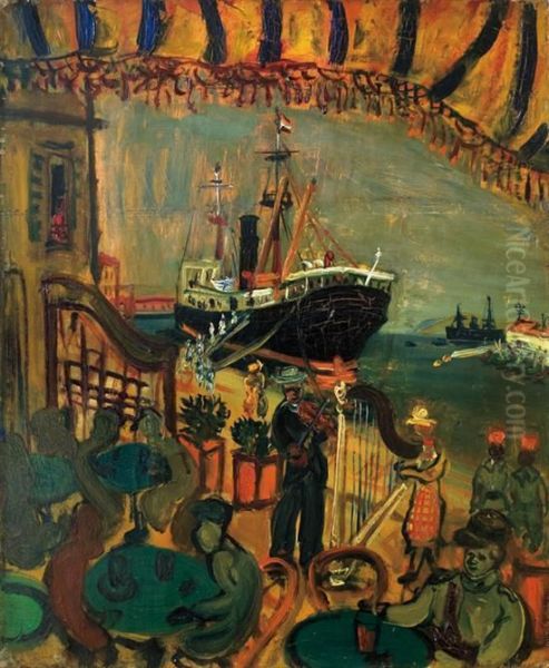 Il Porto Di Le Havre Oil Painting by Abraham Mintchine