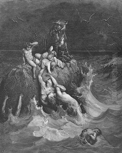 The Deluge Oil Painting by Gustave Dore