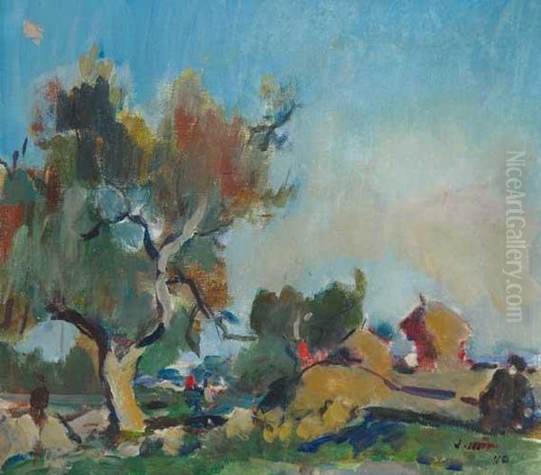 Paisaje Oil Painting by Joaquin Mir Trinxet