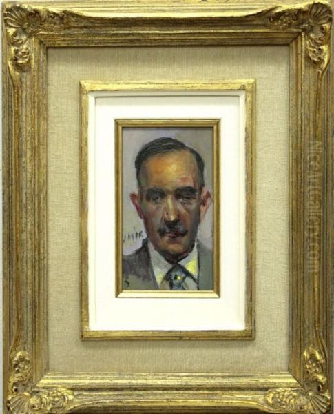 Retrato De Caballero Oil Painting by Joaquin Mir Trinxet