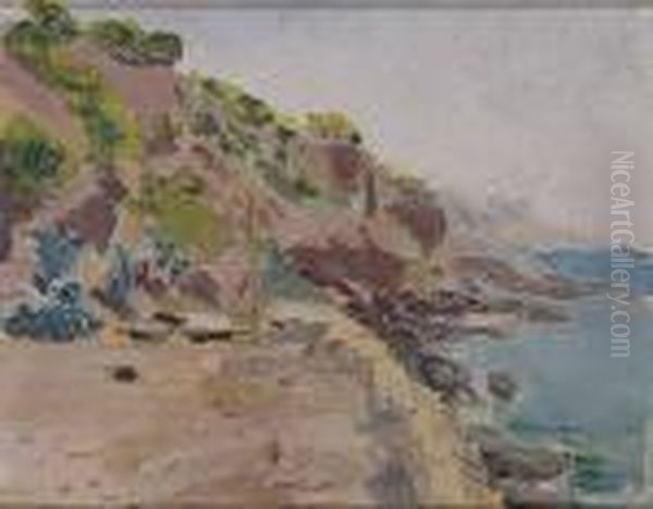 Cala Sant Francesc, Blanes Oil Painting by Joaquin Miro