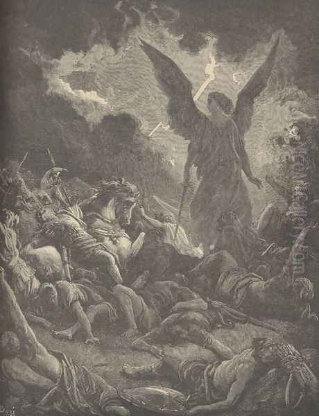 Destruction Of Sennacherib's Host Oil Painting by Gustave Dore