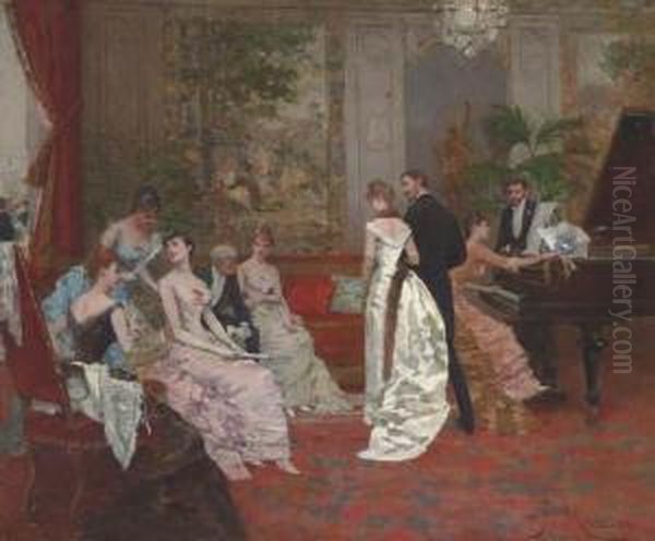 The Recital Oil Painting by Francisco Miralles Galup