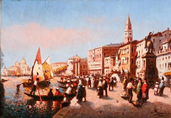 Vista De Venecia Oil Painting by Gaspar Miro Y Lleo