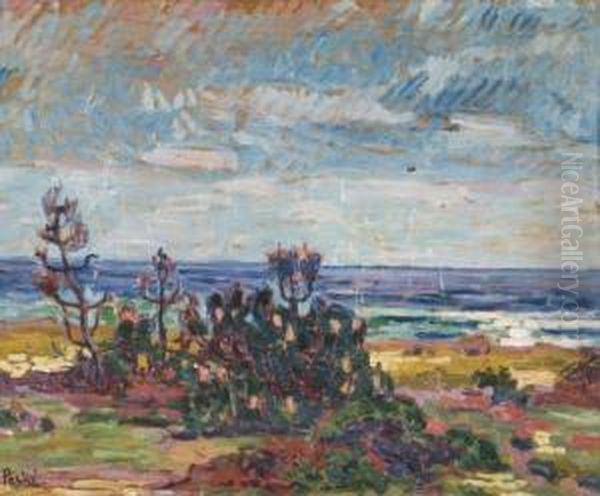 Paysage De Mediterranne Oil Painting by Jean Misceslas Peske