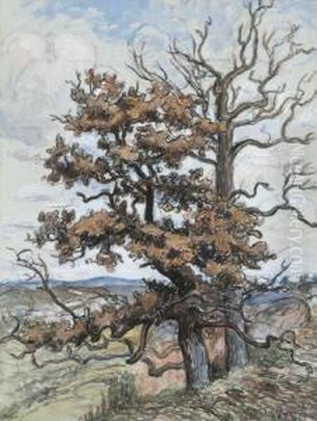 Les Deux Arbres Oil Painting by Jean Misceslas Peske