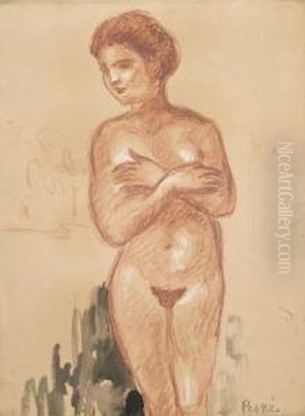 Femme Nue Oil Painting by Jean Misceslas Peske