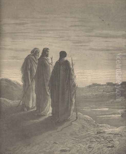 The Journey To Emmaus Oil Painting by Gustave Dore