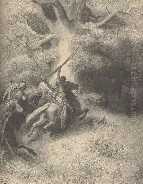 The Death Of Absalom Oil Painting by Gustave Dore