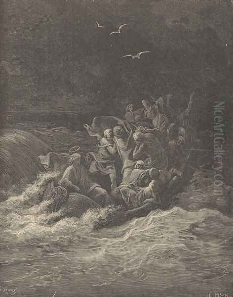 Christ Stilling The Tempest Oil Painting by Gustave Dore